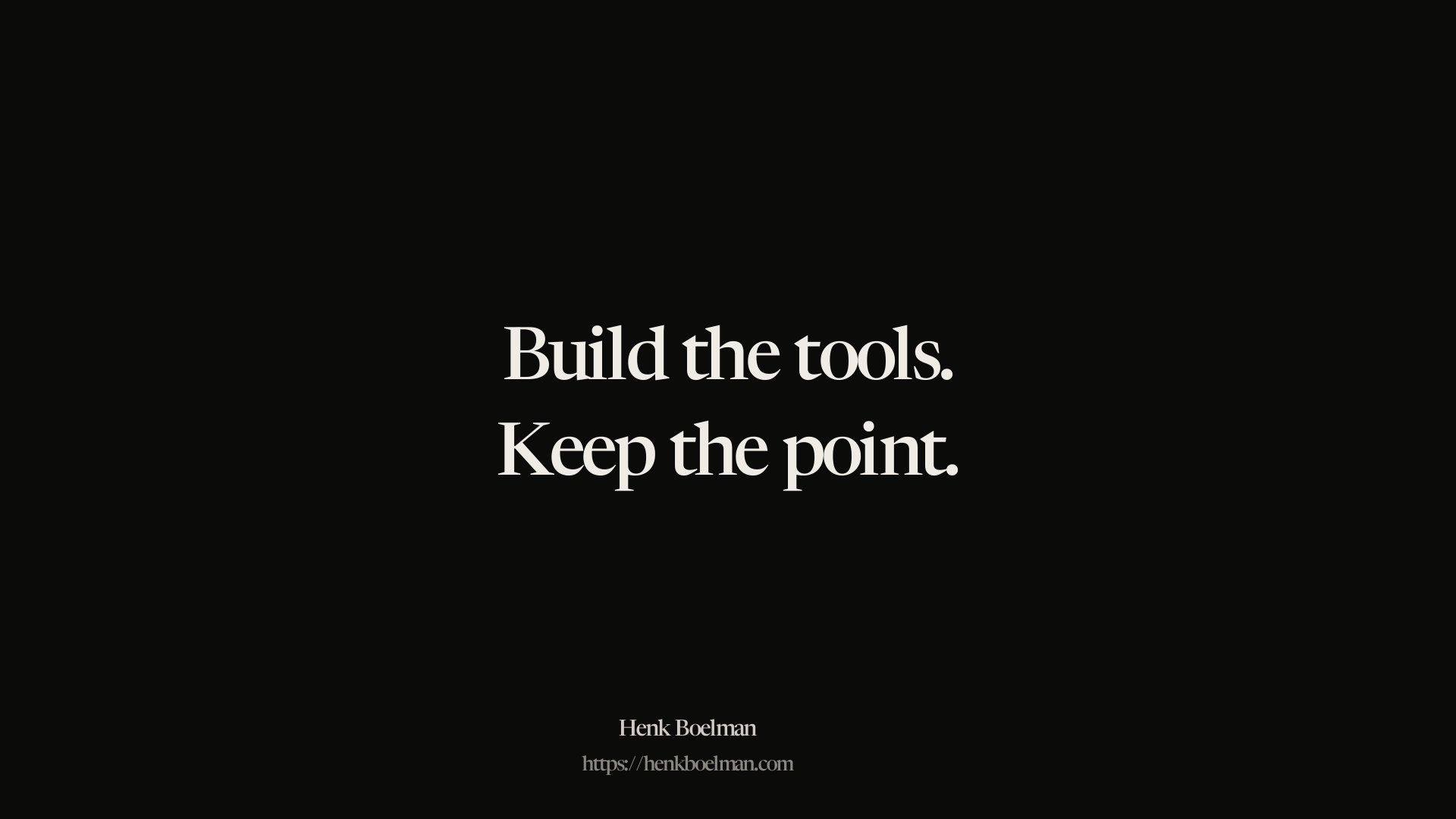 Build the tools.